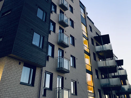 Modern residential apartment block