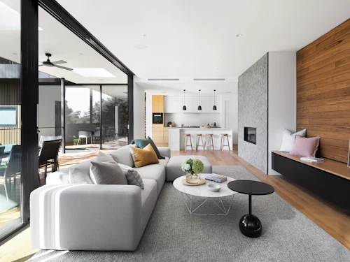 Bright contemporary living room interior