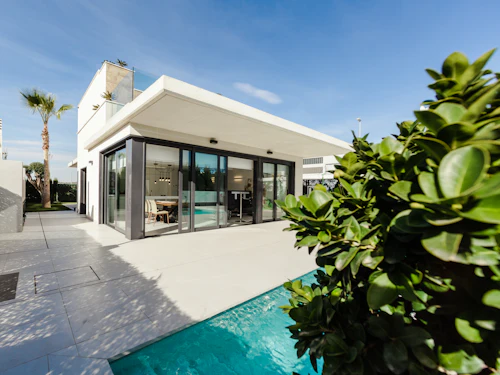 Modern residential villa exterior